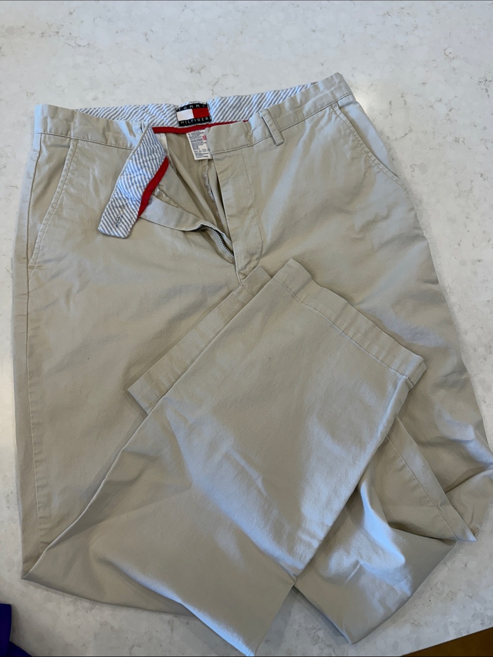 Tommy Hilfiger Men’s Khaki Chino Pants 32x30 Stretch Classic Casual Beige